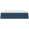 vidaXL Lit avec rangement et matelas Bleu 200 x 200 cm Polyester