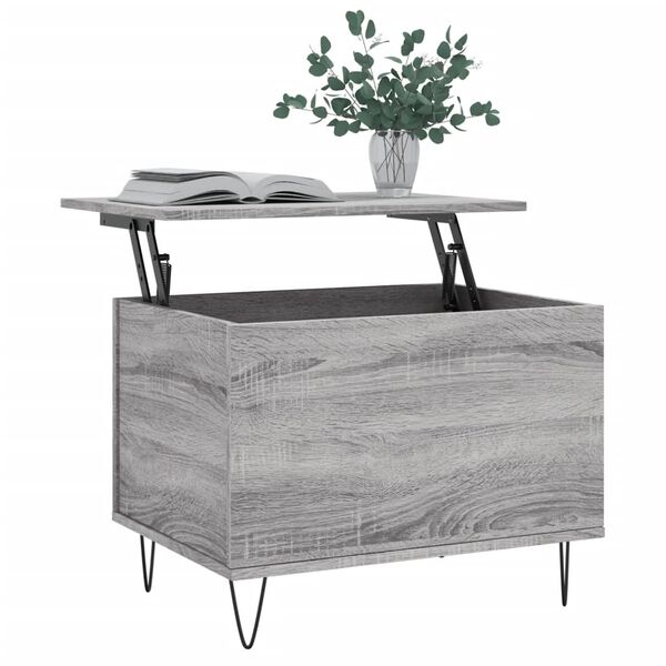 vidaXL Table basse Sonoma gris 60x44,5x45 cm Bois d'ing&eacute;nierie