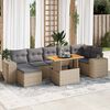 vidaXL Salon de jardin avec coussins 8 pcs beige résine tressée