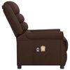 vidaXL Fauteuil de massage &eacute;lectrique Marron Similicuir