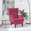 vidaXL Fauteuil rouge bordeaux velours