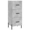 vidaXL Buffet haut Gris b&eacute;ton 34,5x34x180 cm Bois d'ing&eacute;nierie