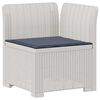 vidaXL Canap&eacute; de jardin 1 place avec coussin look rotin PP Blanc
