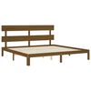 vidaXL Cadre de lit sans matelas marron miel 200x200cm bois pin massif