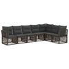 vidaXL Ensemble de canap&eacute; de jardin 7 pc Gris polyrotin