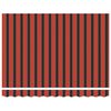 vidaXL Auvent R&eacute;tractable Ray&eacute; Orange et marron 300 x 250 cm