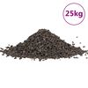 vidaXL Gravier de basalte 25 kg noir 5-8 mm