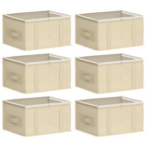 vidaXL Bo&icirc;te de rangement avec fen&ecirc;tre transparente 6 pc Tissu intiss&eacute;