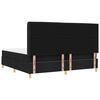 vidaXL Lit &agrave; ressorts avec matelas Noir 200 x 200 cm tissu
