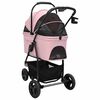vidaXL Poussette Pliante pour Animaux Réglable Rose 78 x 54 x 101 cm