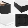vidaXL Lit avec rangement et matelas avec matelas Noir 180 x 200 cm