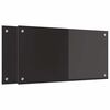 vidaXL Protection de cuisine 2 pcs Noir 80 x 40 cm verre tremp&eacute;