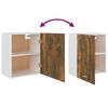 vidaXL Armoire suspendue "Lyon" Chêne fumé 50 x 31 x 60 cm Bois d'ingénierie