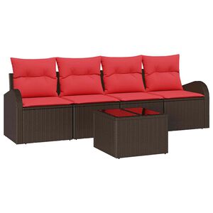 vidaXL Ensemble de canap&eacute; de jardin 5 pc 4-Nombre de places