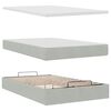 vidaXL Cadre de lit ottoman et matelas gris clair 120x200 cm velours