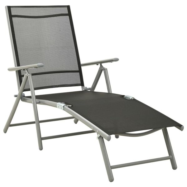 vidaXL Salon de jardin 3 pcs textilène et aluminium argenté