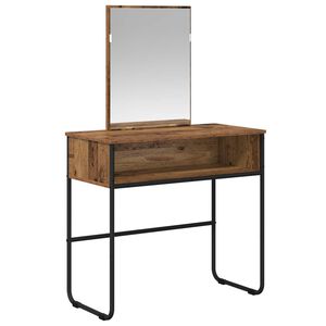 vidaXL Table de Toilette avec &eacute;tag&egrave;re Bois ancien 81 x 40 x 131 cm
