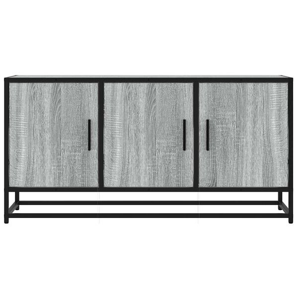 vidaXL Meuble TV sonoma gris 100x35x50 cm bois d'ing&eacute;nierie et m&eacute;tal