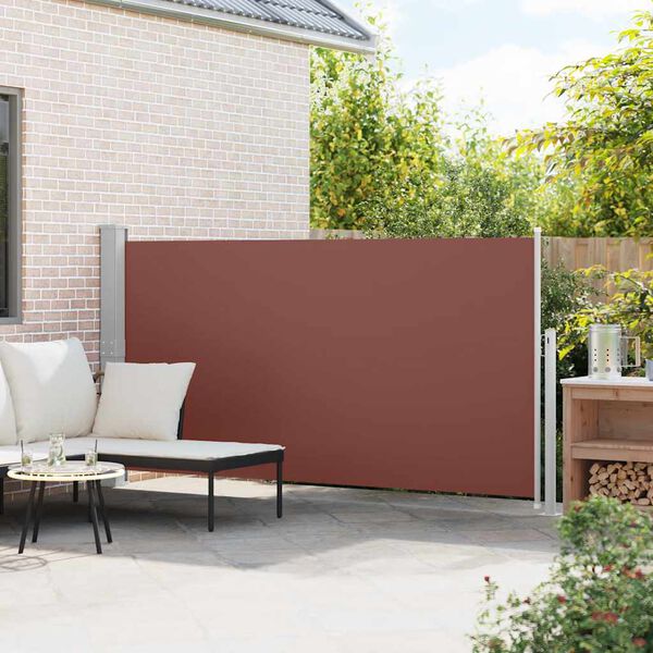 vidaXL Auvent lat&eacute;ral r&eacute;tractable de patio 160 x 300 cm Marron