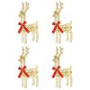 vidaXL Renne de No&euml;l 4 pc 160 LED Blanc chaud 33 x 12 x 55 cm