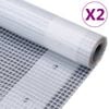 vidaXL B&acirc;ches Leno 2 pcs 260 g/m&sup2; 4x8 m Blanc
