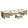 vidaXL Salon de jardin avec coussins 8 pcs beige r&eacute;sine tress&eacute;e