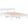 vidaXL Cadre de lit sans matelas blanc 140x190 cm bois de pin massif