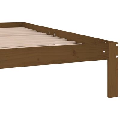 vidaXL Cadre de lit sans matelas marron miel bois pin massif 200x200cm