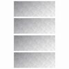 vidaXL Nez de marche 4 pc 80 x 30 cm Argent&eacute; Aluminium Rectangulaire