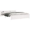 vidaXL Cadre de lit sans matelas blanc bois massif 135x190 cm