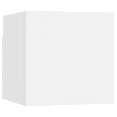 vidaXL Tables de chevet 2 pcs Blanc 30,5x30x30 cm Bois d'ingénierie