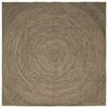 vidaXL Tapis de surface Naturel et noir 240 x 240 cm Jute