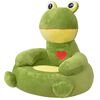 vidaXL Chaise pour enfants en peluche Grenouille Verte