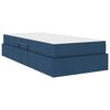 vidaXL Lit avec rangement et matelas Bleu 100 x 200 cm Polyester