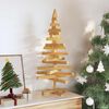 vidaXL Arbres de No&euml;l avec support Marron 90 cm Bois massif en pin