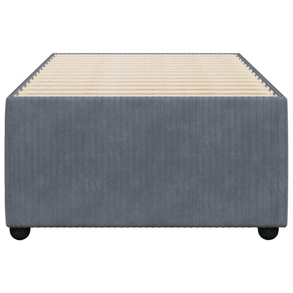 vidaXL Cadre de lit sans matelas gris fonc&eacute; 100x200 cm velours