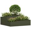 vidaXL Cache-pot de jardin Vert olive 100 x 100 x 50 cm