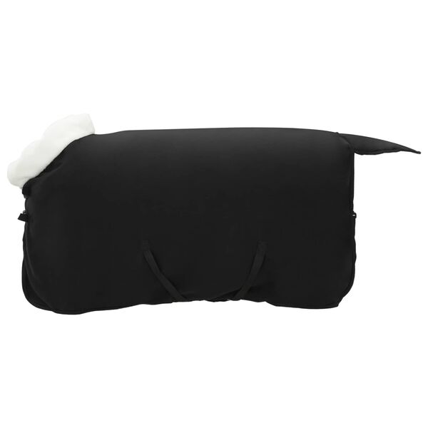 vidaXL Couverture &Eacute;quine Noir 115 cm Fleece polaire