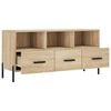 vidaXL Meuble TV ch&ecirc;ne sonoma 102x36x50 cm bois d'ing&eacute;nierie