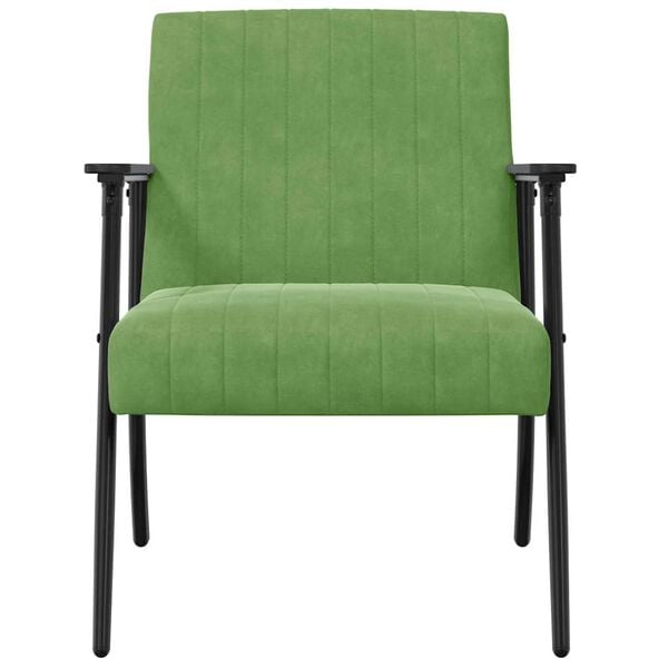 vidaXL fauteuil Vert clair 59 x 75 x 78 cm Velours