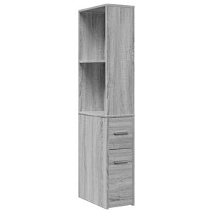 vidaXL Armoire de salle de bain &eacute;troite avec roulettes sonoma gris