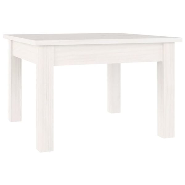 vidaXL Table basse Blanc 45x45x30 cm Bois massif de pin