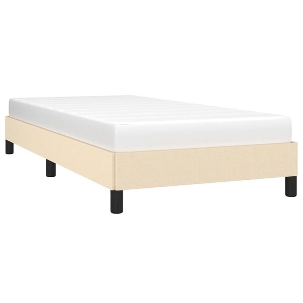 vidaXL Cadre de lit sans matelas cr&egrave;me 80x200 cm tissu