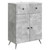 vidaXL Buffet Gris b&eacute;ton 66 x 34,5 x 90 cm Bois d'ing&eacute;nierie