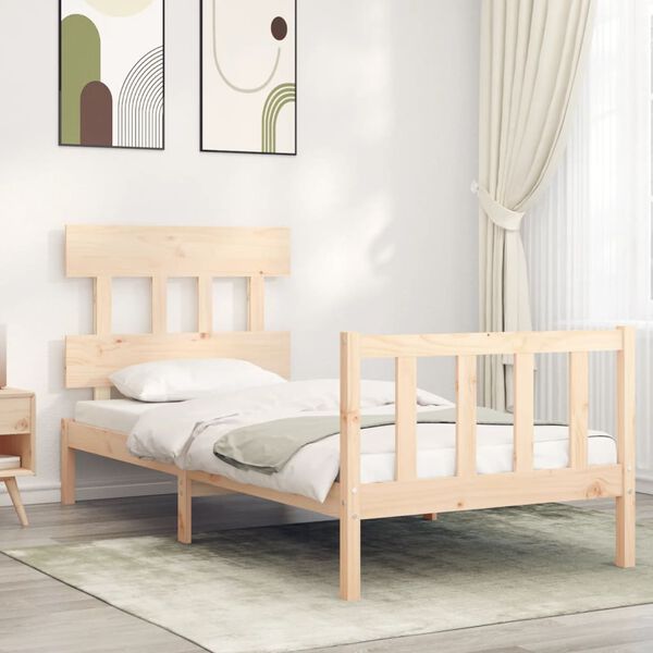 vidaXL Cadre de lit sans matelas 100x200 cm bois massif de pin