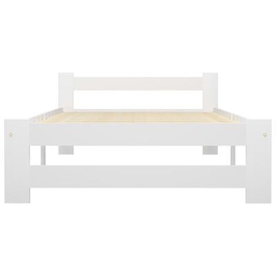 vidaXL Cadre de lit sans matelas blanc bois de pin massif 90x200 cm