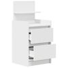 vidaXL Tables de chevet avec 2 tiroirs 2 pcs blanc 38x34x80 cm