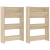 vidaXL Armoires &agrave; chaussures murales 2 pcs Ch&ecirc;ne 60x18x90 cm Agglom&eacute;r&eacute;