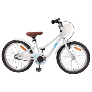 vidaXL V&eacute;lo pour Enfants 18 Pouces pour les enfants de 5 &agrave; 7 ans Blanc
