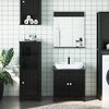 vidaXL Meubles de salle de bain 3 pcs BERG noir bois de pin massif